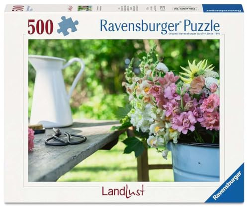 Ravensburger Puzzle 12001634 - Sommerbunte Löwenmäulchen - 500 Teile Landlust Puzzle für Kinder und Erwachsene ab 12 Jahren