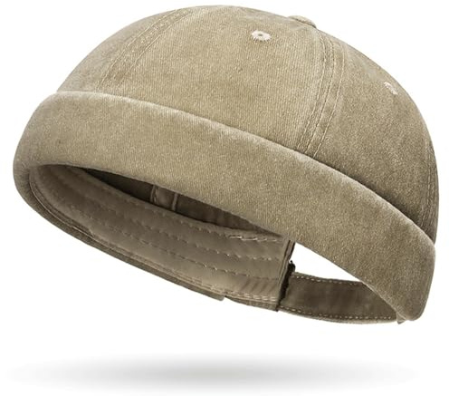 YKDLLF Cotton Docker Cap Seemannsmütze Hafenmütze Sommer Docker Cap Quick Drying Cap Ohne Schirm Schnelltrocknend Seemannsmütze Fisherman Beanie