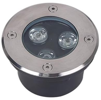 OrbitCob Projecteur LED Encastré au Sol 3W Ultra-Mince IP67 Étanche 5cm de Hauteur, Éclairage Extérieur pour Jardin Terrasse Allée Parking - Certifié CE(Blanc Froid 6000K,220V)