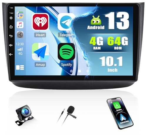 4+64G SIXWIN Android 13 Radio Coche para Mercedes-Benz Viano 2004-2011/Vito 2010-2015 con CarPlay&Android Auto,10.1 Pulgadas Pantalla Táctil con Bluetooth/WiFi/GPS/FM/RDS/USB 32EQ