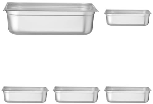 HENDI Contenitore Gastronorm, GN 1/1, resistenza termica -40 °C a 300 °C, compatibile con i forni a convezione, frigoriferi, bagno María, chafing dishes, 21L, 530x325x(H) 150mm, acciaio inox