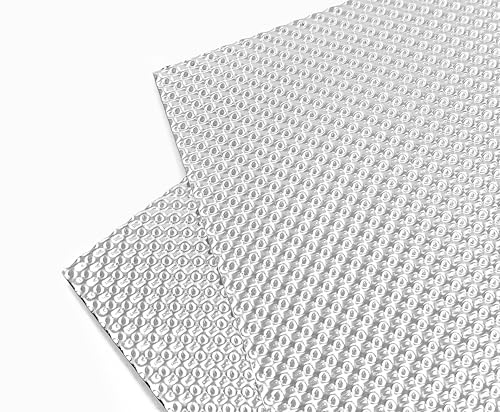AggSound 40 * 33cm geprägt Hitzeschutzblech aus Aluminium, hitzebeständiges Hitzeschild/Isolierung/Schutzplatte für Auto, 2 Stücks mit 10pcs Edelstahl