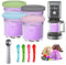 4 Pcs Ice Cream Tubs for Ninja NC299 NC300 NC301 Series, 16oz Ice Cream Containers with Lids, Ice Creams Pints with 5 Scoop Ice Cream Pint Containers for Ninja BPA-Free, for Ninja Creami Accessories