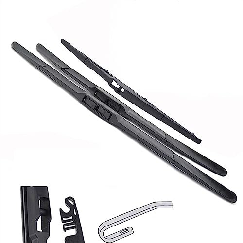 ZWXHN Para T&oyota para Corolla para Verso 2004-2009, Limpiaparabrisas Delantero Y Trasero, Juego De Escobillas, Parabrisas, Ventana De 26 + 16 + 11 