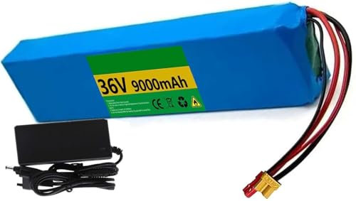36V 9Ah Batería Para Patinete Eléctrico Batería Para Bicicleta Eléctrica Batería Litio Para Bicicleta Eléctrica Paquete Baterías Litio Batería Para Patinete Con Cargador XT30+JST