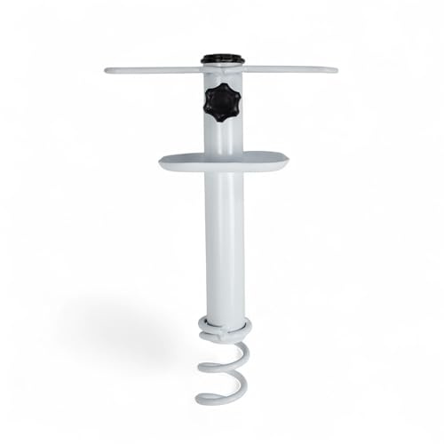 Pincho Soporte Sombrilla Playa Sombrilla, Base Sombrilla Playa Metal, Accesorios Sombrilla Playa, Gancho Sombrilla Playa, Sujeta Sombrilla Playa - 35x13x12 cm Blanco