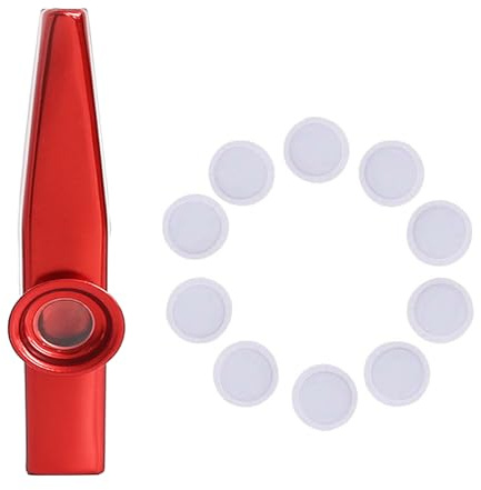 Metall Mit 10 Flötenmembranen Mund Musikinstrumente Guter Begleiter Für Ukulelen Violine Gitarre Klavier Mund Kazoos
