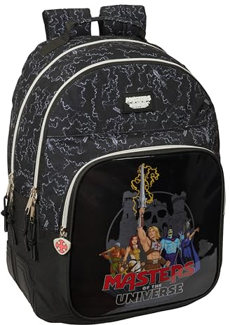 safta Master of the Universe Schulrucksack für Kinder, ideal für Kinder verschiedener Altersgruppen, bequem und vielseitig, Qualität und Widerstandsfähigkeit, 32 x 15 x 42 cm