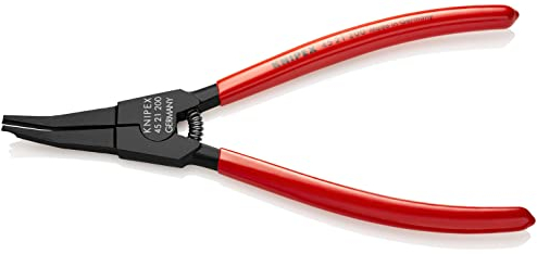Knipex Pinza di Montaggio per Anelli Elastici (Su Alberi) Brunita, Rivestiti in Resina Sintetica 200 Mm 45 21 200