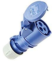 PCE PCE213-6 Fiche femelle caravane, 250 V, Bleu