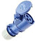 PCE PCE213-6 Fiche femelle caravane, 250 V, Bleu