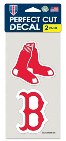 Wincraft MLB Boston Red Sox Perfect Cut Aufkleber (2 Stück), 10,2 x 10,2 cm