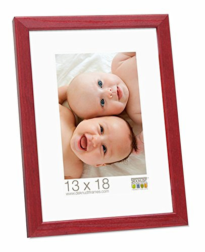 Deknudt Frames S41JL4 Cadre Photo Bois Fin Rouge 30 x 40 cm
