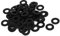 sourcing map 100pcs Rondelles Nylon Isolante entretoises Plat Noir Joint M8 x 16mm x 1.4mm