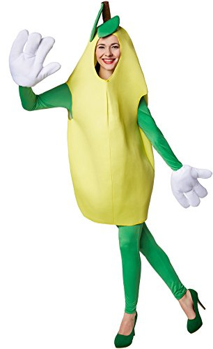 dressforfun tectake Kostüm Birne Birnenkostüm | Ärmelloses Oberteil mit integrierter Kopfbedeckung | Stabiles Material | Inkl. großen, lustigen Handschuhen (L | Nr. 301629)