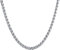 U7 Chaîne pour Homme Argent Collier Homme Acier Inoxydable 55 cm Bijoux Feête des Pères Hip Hop Style