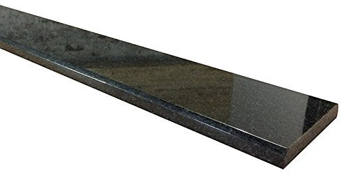 Tenedos Absolute Türschwellenfliese aus schwarzem Granit (Marmorsattel) poliert für Bodenübergang, Fensterbank, wartungsfrei, schmutzabweisend, 10,2 x 91,4 cm