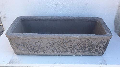 ARTISTICA GRANILLO LAVELLO IN CEMENTO E PIETRA LAVICA DEL VESUVIO, LAVABO, FONTANA, MISURE: 80x40 H20 CM.