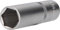 BRILLIANT TOOLS BT022826 Douille 6 pans 1/2, version longue, 16 mm [Powered by KS TOOLS]