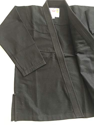 Certified Grappler BJJ Gi for Adults, Black, Quality, Matching Knit, Bead Weave Brazilian Jiu Jitsu (A3)