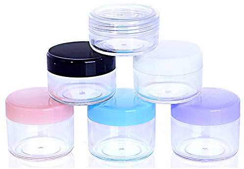 Chingde Leere Döschen, 60 Stück Kosmetikdosen Cremedose Probenbehälter Plastik Döschen mit Deckel Lippenbalsam Döschen für Cremes Probe Make-up Lagerung, (10ml)