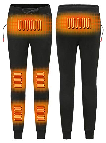 Foliner USB Electric Heated Trousers - Washable Thermal Heating Pants, Insulated High Waist Leggings for Men and Women