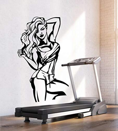 HUJL Wandtattoo Vinyl Wandtattoo Sexy Hot Sport Fitness Girl Gym Aufkleber