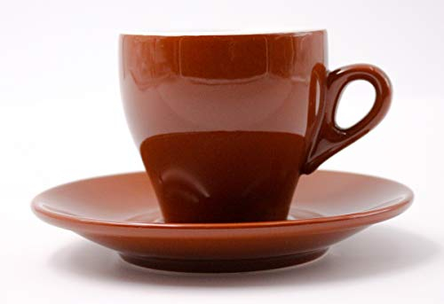 Nuova Point Kaffeetasse/Cappuccinotasse MILANO braun 160 ml - 6 Tassen