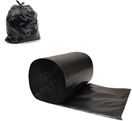 KARAN KING ® Pack of 50 Black Plastic Heavy Duty Bin Bags Liners, Eco-Friendly Refuse Sacks Pack of 50 X 1 (50 L) Waste Dustbin Roll (Heavy Duty Black Bin Liners, Refuse Sacks, Bin Bag)