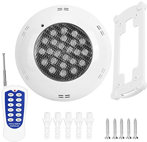 Tyenaza 24LED Light Swimming Pool Light Bunte Fernbedienung Unterwasserbeleuchtung Dekoration AC12V 24W