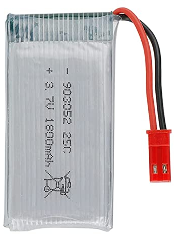 YUNIQUE GREEN-CLEAN-POWER - Batterie Li-po 3.7V 1800mAh 25C pour JJRC H11D, H11C, HQ898B | Prise JST pour Drone et Hélicoptère RC | Haute Capacité, Argent