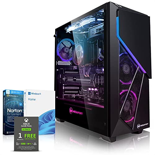 Megaport Komplett 27 Set Gaming PC Intel Core i7-12700F • Windows 11 • GeForce RTX4060Ti 8GB • 32GB DDR4 • 1000GB M.2 SSD • WLAN • Tastatur • Maus pc Gaming komplettpaket