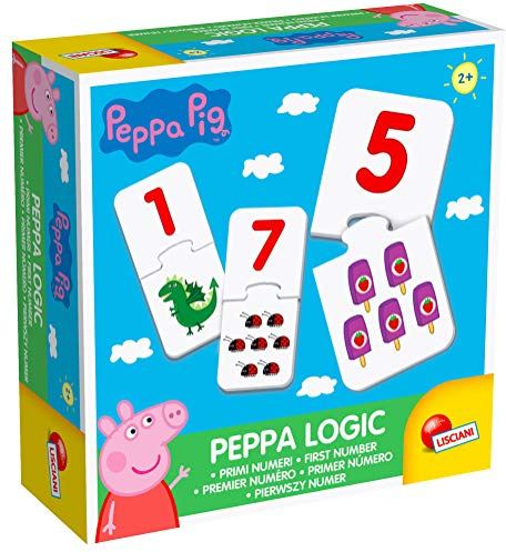 Lisciani – PEPPA PIG – Lernspiele – Logik-Entwicklungsspiel, Zahlen oder Farben für Kinder von 1 bis 4 Jahren – kreatives Entwicklungsspiel – zufälliges Modell – mehrfarbig