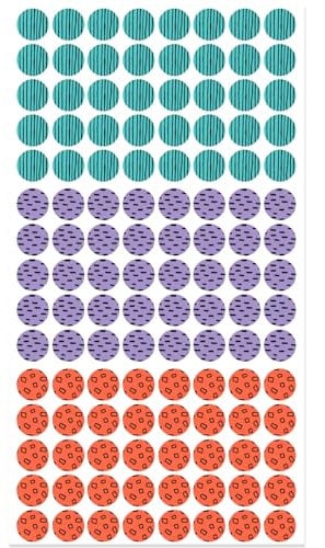 120 x Clothing Identification Labels - Iron-On Labels with Symbols to Differentiate the Whole Family - 3 Different Designs with 40 Labels Each - Size 1 cm - Colour