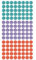 120 identificatori per indumenti. Etichette termoadesive con simboli per differenziare i vestiti di tutta la famiglia. 3 diversi disegni con 40 etichette ciascuno. Dimensioni: 1 cm. Colore
