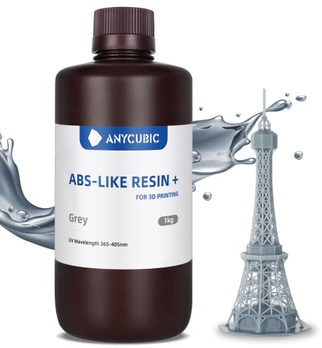 ANYCUBIC ABS-Like Resin Pro 2, 3D Drucker Resin mit erhöhter Festigkeit und Zähigkeit, Hoher Präzision und Geringe Schrumpfung, Weitgehende Kompatibilität mit allen Resin 3D Druckern (Grau,1000g)