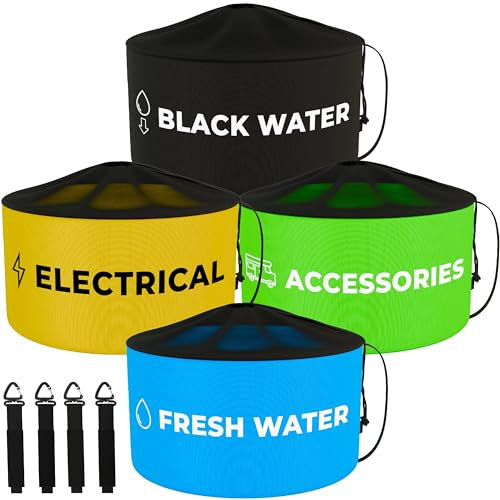 DanDee® 4-PACK Waterproof RV Hose Bag Storage, RV Utility Bag, Sewer Hose Bag, RV Accessories Bag, store your Water Hose, Black Hose, Electrical, and RV Accessories with our Colored Storage Bags!
