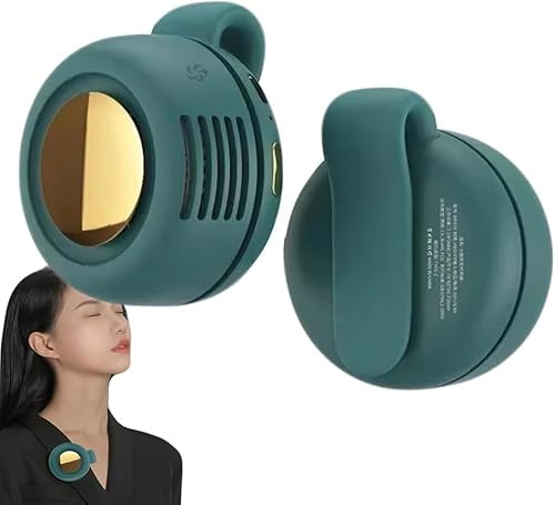Youning Tragbarer Mini Ventilator USB Wiederaufladbarer Leise Ventilator Clip on Ventilator Klein Lüfter für Büro Haushalt Reisen Kühlung Silent Fan Halsventilator Sommer Kühler Klimaanlage