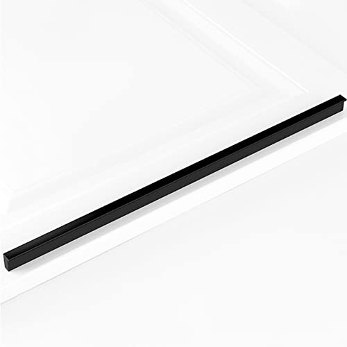1 x Tiradores de Cocina Armarios Negro de Muebles,Barra L Tiradores Muebles para Cajones Manijas de Barra,Tirador de Armario de Barra Moderno,para Armario,Baño Decorar (Largo Total 1200mm)