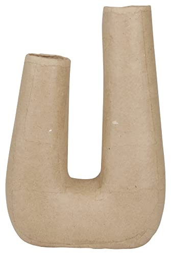 Décopatch HD085C - Doppelvase aus Pappmaché, 25cm, Kartonbraun, einfach zum Verzieren, 1 Stück