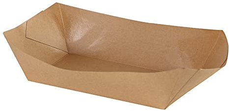 50PCS Pommesschalen - Kraftkarton Schalen - Fingerfood Schiffchen, Lebensmittelverpackung, Öl Und Wasserbeständig Für Pommes, Snack, Salat