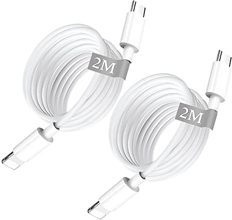 USB C auf Lightnning Kabel 2M, iPhone USB C auf Lightnning Kabel [MFi-zertifiziert] Lightning auf USB C Schnellladekabel Kompatibel mit iPhone 14/13/13 Pro/12/12 Pro/11/Xs/XR/X 8/7/SE(2er-Pack)