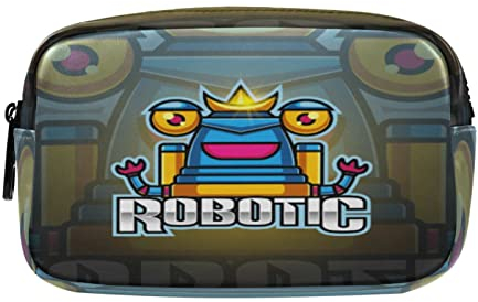 Süßer Roboter-Roboter-Cartoon Federmäppchen Federtaschen Mäppchen Große Kapazität Schlamperbox Kosmetik Make-up Tasche für Jungen Mädchen Schule Schüler