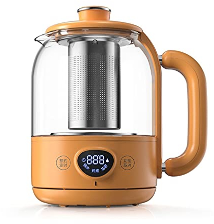 FairUo Kettles for Boiling Water, Household Pot Mini 800Ml Kettles for Boiling Water Tea Maker Tea Set Bird's Nest Dessert Boil-Dry Protection, Stainless Steel Kettle/Orange