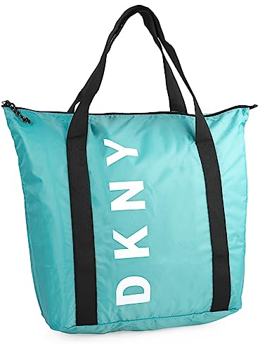 DKNY - Elegante Damen-Handtasche, vielseitige Damentasche, Mehrzweck-Damentasche, stilvolle Damentasche, College-Tasche für Damen, türkis, Einheitsgröße