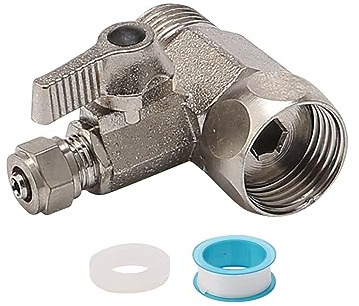 Unxuey Kugelhahn T-Stück 1/2PT Gewinde auf 1/4 Zoll Wasseranschluss Absperrventil Adapter zum Anschluss an Wasserfilter, Umkehrosmoseanlagen