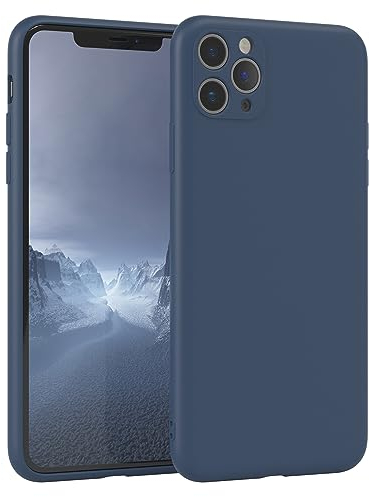 EAZY CASE - Silikonhülle für iPhone 11 Pro Max Hülle Silikon Case Blau weich stoßfeste Handyhülle iPhone 11 Pro Max Schutzhülle mit Kameraschutz Dünn Premium Schutz Cover TPU Phone Bumper Dunkelblau