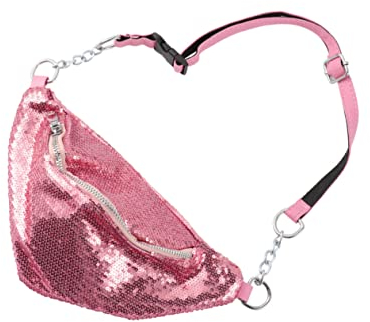 PACKOVE Modische Gürteltasche Mit Pu-Pailletten Für Damen Lässige Gürteltasche Mit Reißverschluss Stilvolles Aussehen Für Reisen Und Outdoor-Sport