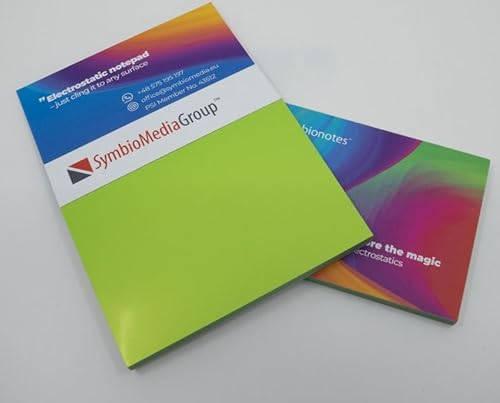 Elektrostatisch selbstklebendes Notizpapier | Grün, 210x297 mm, 100 Blatt Notizbuch | Haftet an allen Oberflächen ohne Magnete, Pins oder Klebstoff | Große Static Sticky Notes