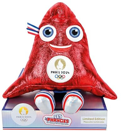 Doudou et Compagnie - Peluche Mascotte Officielle JO Olympiques - Edition Limtée à 2024 Peluches - Fabriquée en France - 29 cm - Jeux Olympiques Paris 2024 - Peluche Phryge - JO2428